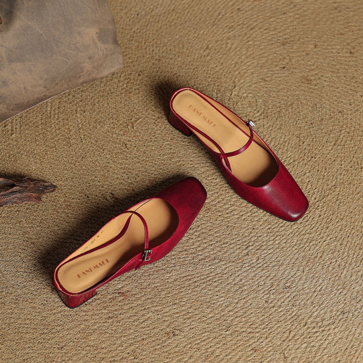 Meyra Leather Mules